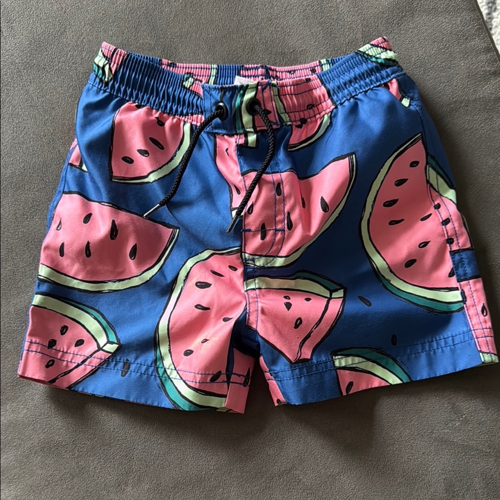 Kids Watermelon Print Swim Shorts